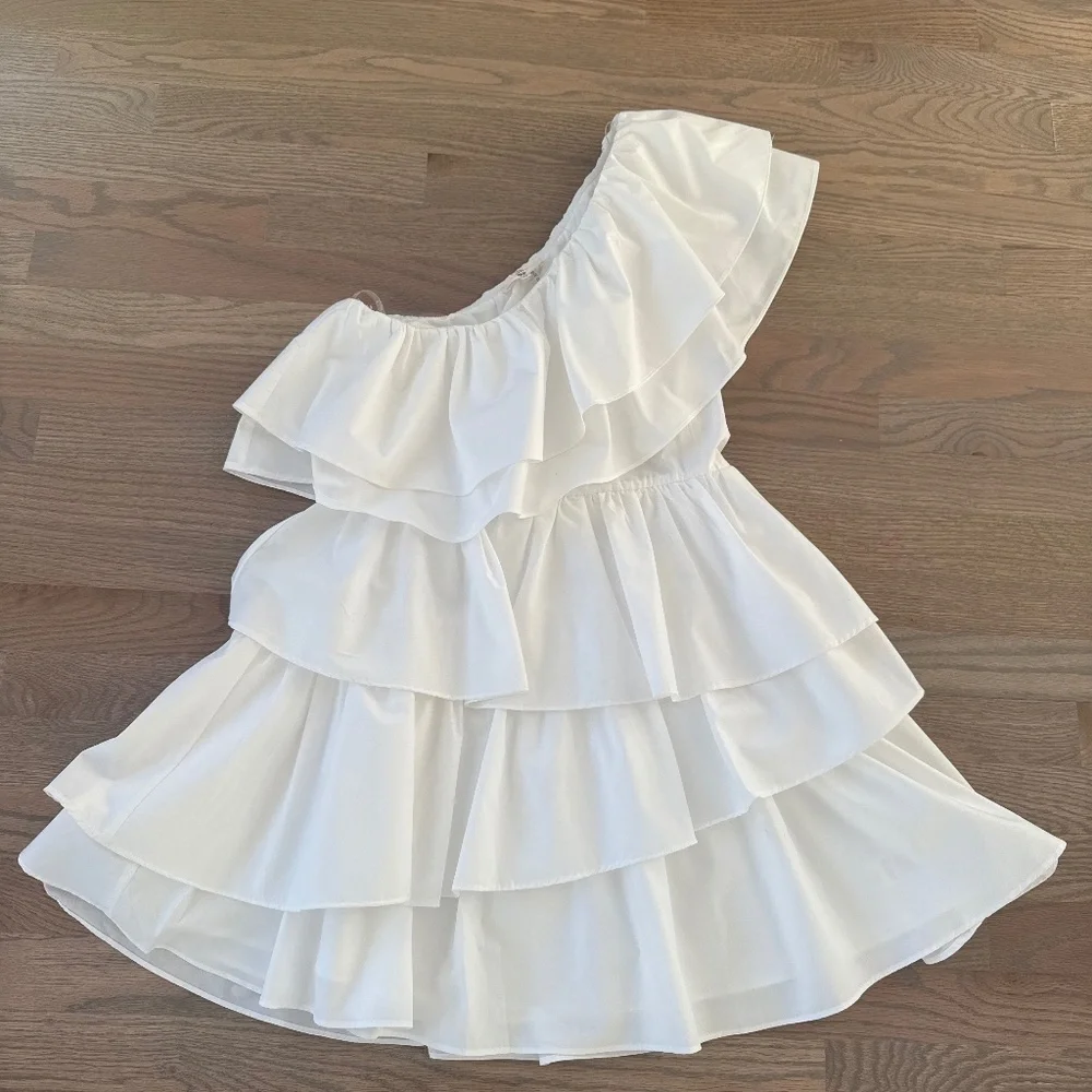 NWOT Entro off shoulder ruffle dress - a size M - Picture 1 of 3